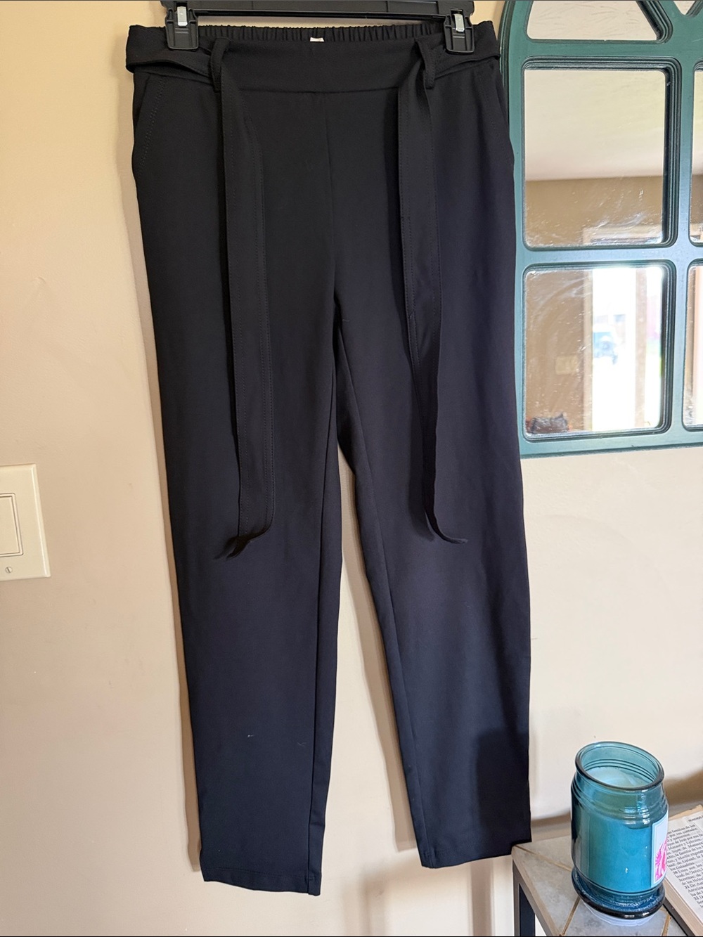 NY Collection Black Women's Pull-On Jeans Dress Pants